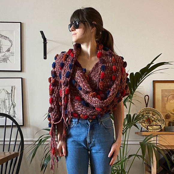 Anthro Handknit by Dollie Wrap Sweater - Picture 7 of 8